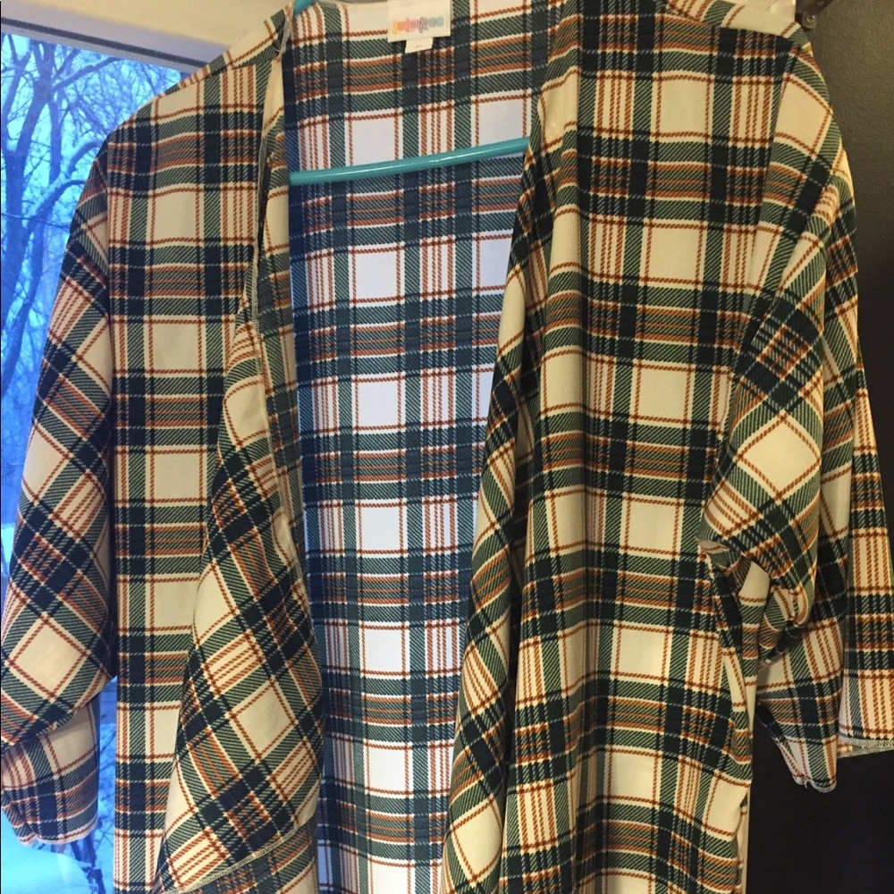 Lularoe Unicorn Plaid Shirley